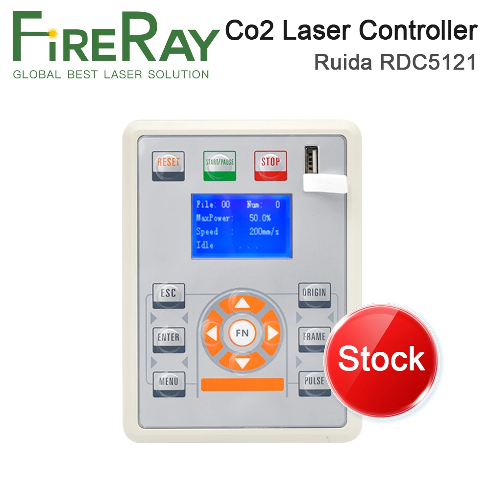 

Контроллер FireRay Stock Ruida RDC5121 Lite для лазерных гравировальных и режущих станков Co2