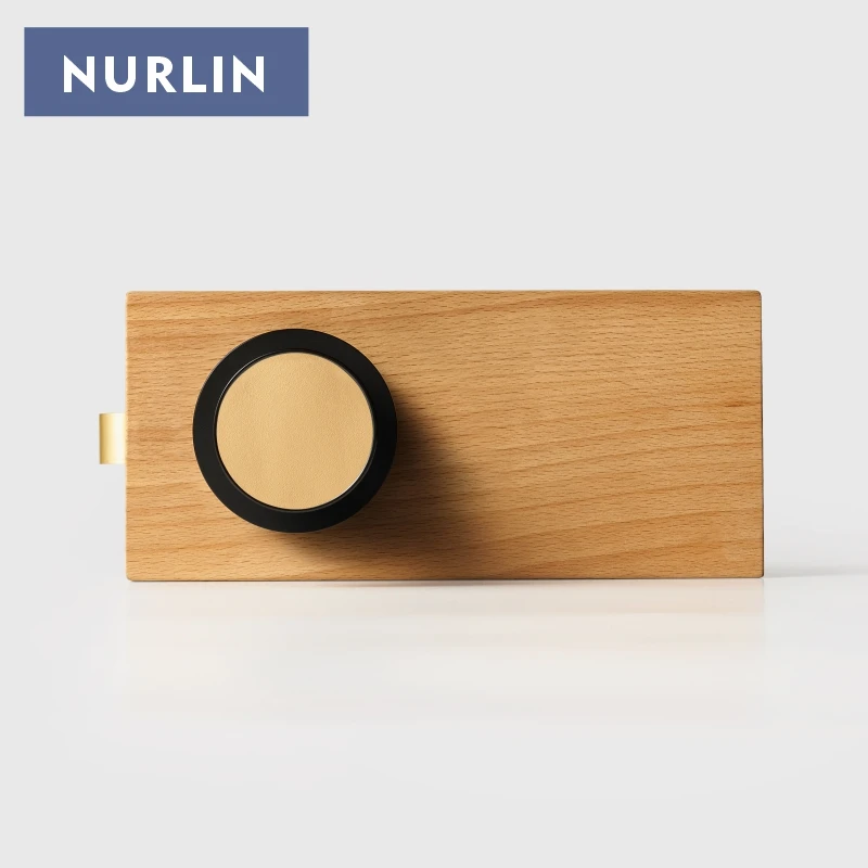 Nurlin US American Standard Real Leather Brass Door Room Lock Lever Handle Set Mortise Passage Privacy Dummy Antique Bronze