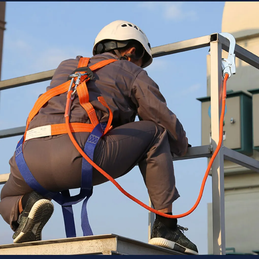 Red Lightweight Durable Safety Lanyard Fall Protection Rope Durable And Functional Secure And Safe