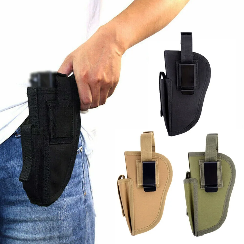 

Tactical Universal Gun Holster Pouch IWB OWB Belt Bag Molle Concealed Carry Bag Gun Pistol Holster Utility Magazine Pouch
