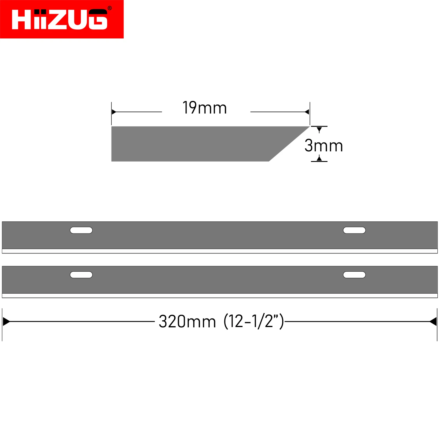 Imagem -02 - Dewalt Woodworking Plaina Lâmina Plaina Dewalt Plaina de Espessura 320 mm 320 mm x 19 mm x mm Pcs Dw733