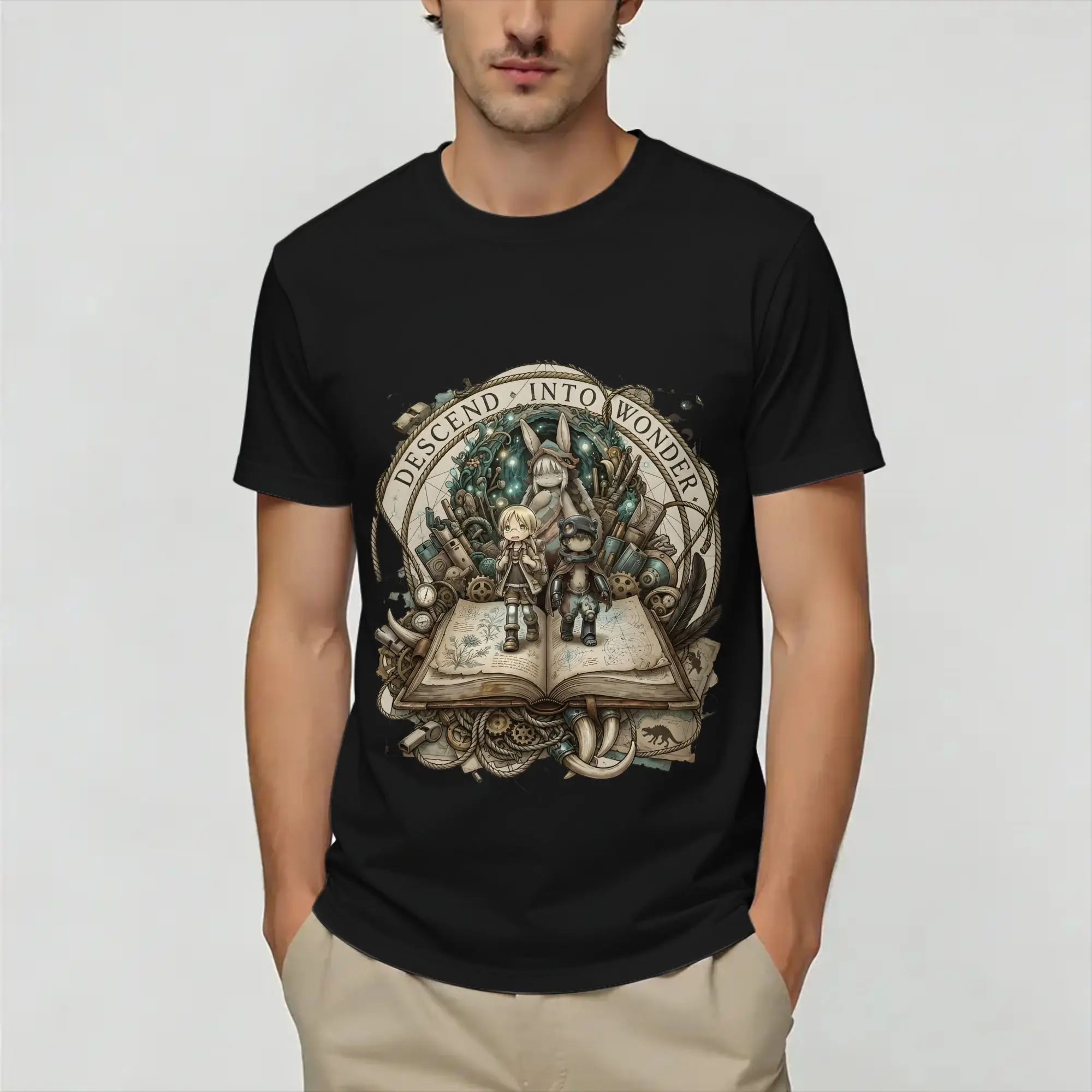 Made in Abysses  T-Shirts Men  Humorous 100% Cotton Tee Shirt Crewneck Short Sleeve T Shirts Gift Idea Clothes