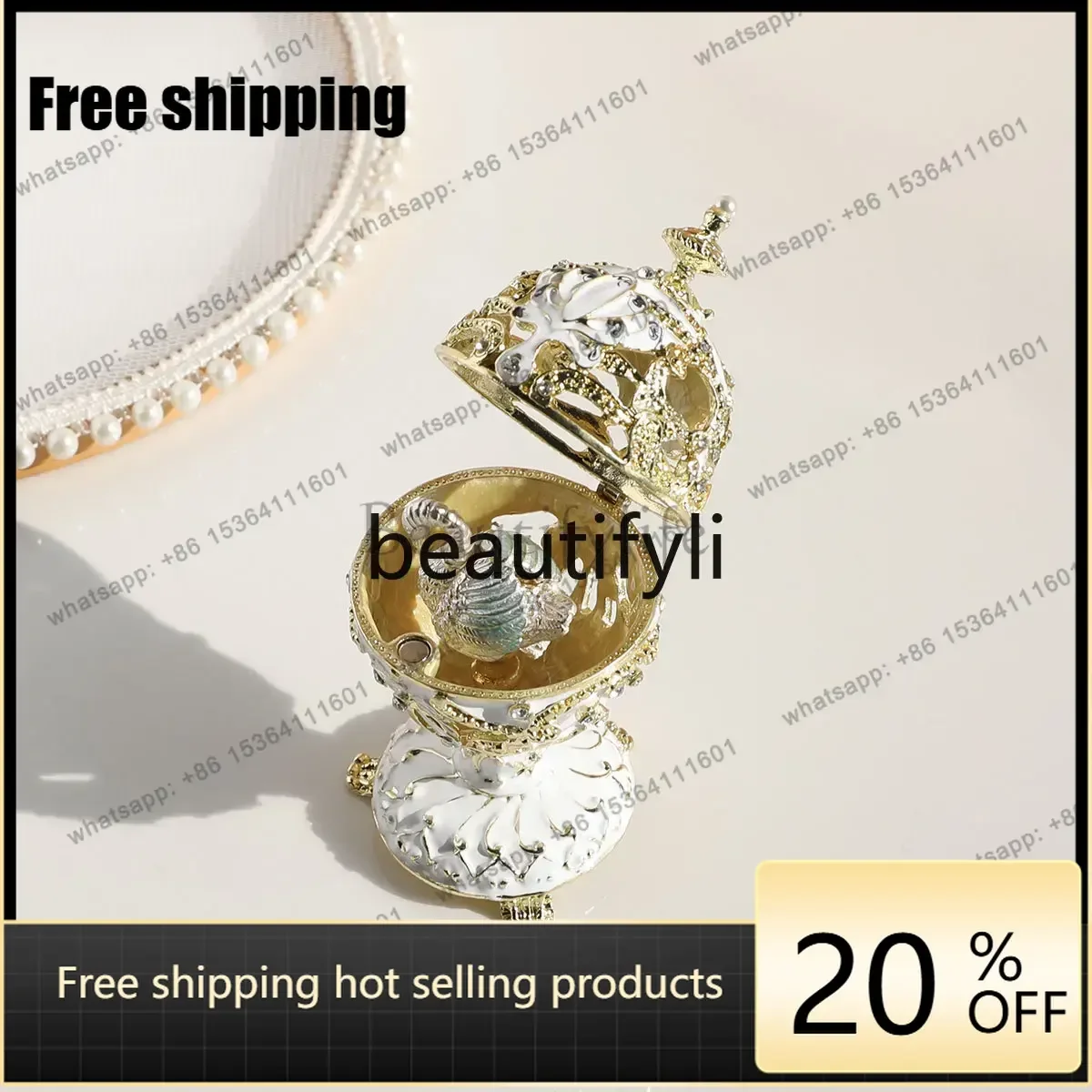 hot European Gift Jewelry Box Russia, Ornament Crafts, Castles, Easter EggsFactory Direct