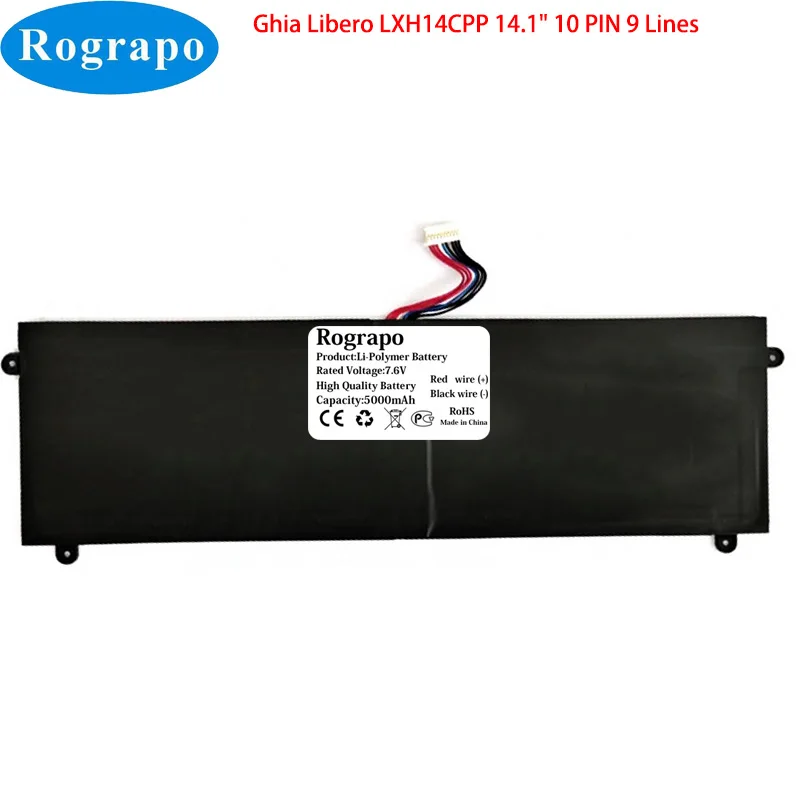 New 7.4V 5000mAh UTL4776127-2S Laptop Battery For Ghia Libero LXH14CPP 14.1" With 9-Wire Plug