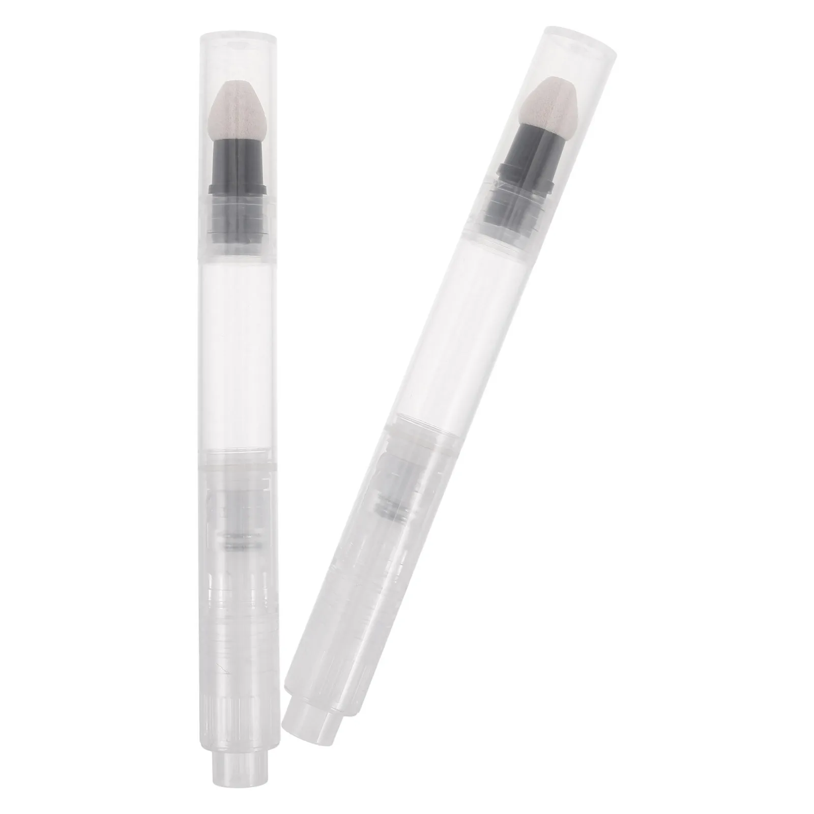 

2Pcs Refillable Sponge Tip Lip Pen Press-Type Makeup Powder Applicator Portable Blush Dispenser Tool for Travel