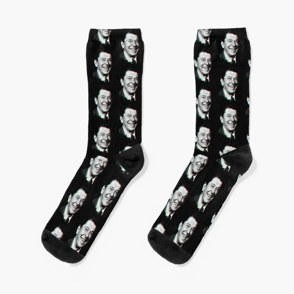 

Ronald Reagan Retro Halftone dots pattern vintage Retrowave 80s Retro style Punk genX HD HIGH QUALITY ONLINE STORE Socks