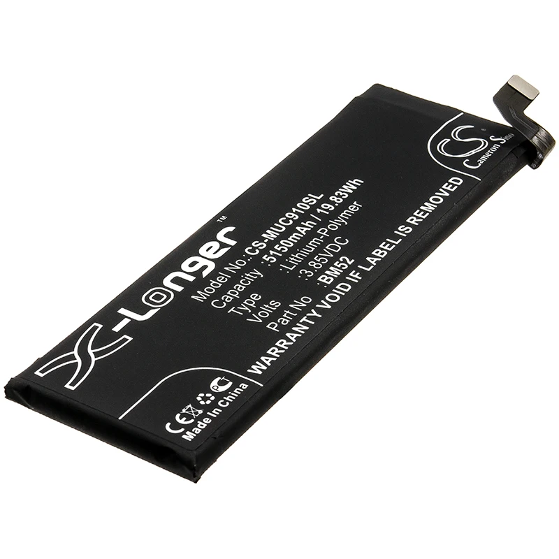 CS 5150mAh/19.83Wh Battery For  Xiaomi BM52 Mi CC9e Pro  M1910F4E Note 10  M1910F4S  M1910F4G  CC9 Volts 3.85 Li-Polymer +Tools