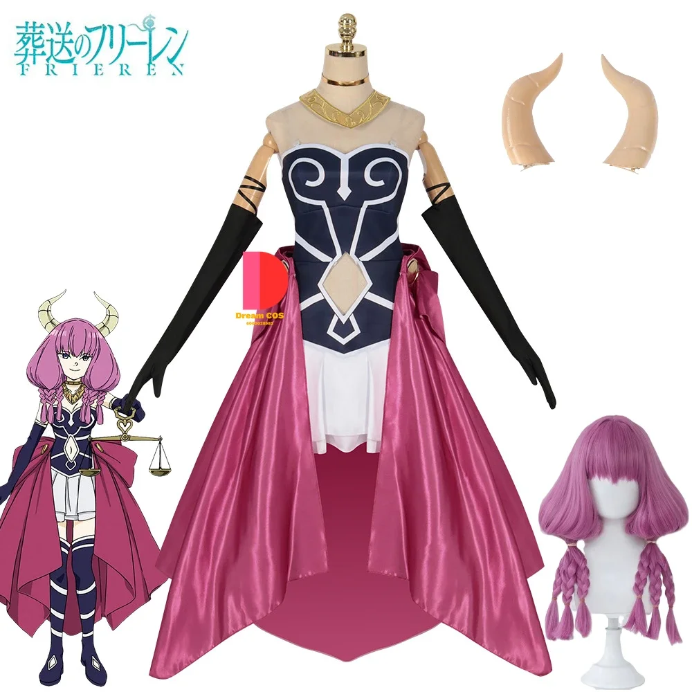 

Hot Anime Aura Cosplay Costume for Women Dress Wig Anime Frieren Beyond Journey's End Uniform Party Props Halloween Full Set