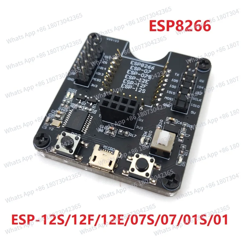 Плата разработки тестовой рамки модуля ESP8266, последовательный чип CH340 для программатора ESP-12S/12F/12E/07S/07/01S/01 ESP8266