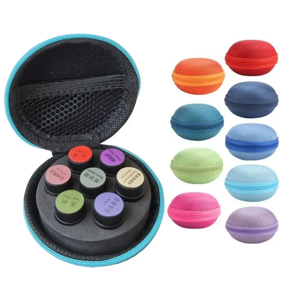 EVA Foam Insert Essential Oil Storage Bag Portable Polyester Roller Bottle Carrying Case Multi Slot Interior Bottle Storage Bag
