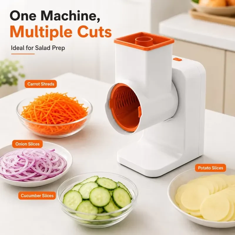 Electric Food Chopper 6 Blades 1500mAh Battery Vegetable Dicer Slicer for Salad Kitchen Tool CE Certified Smart Cutter Smart