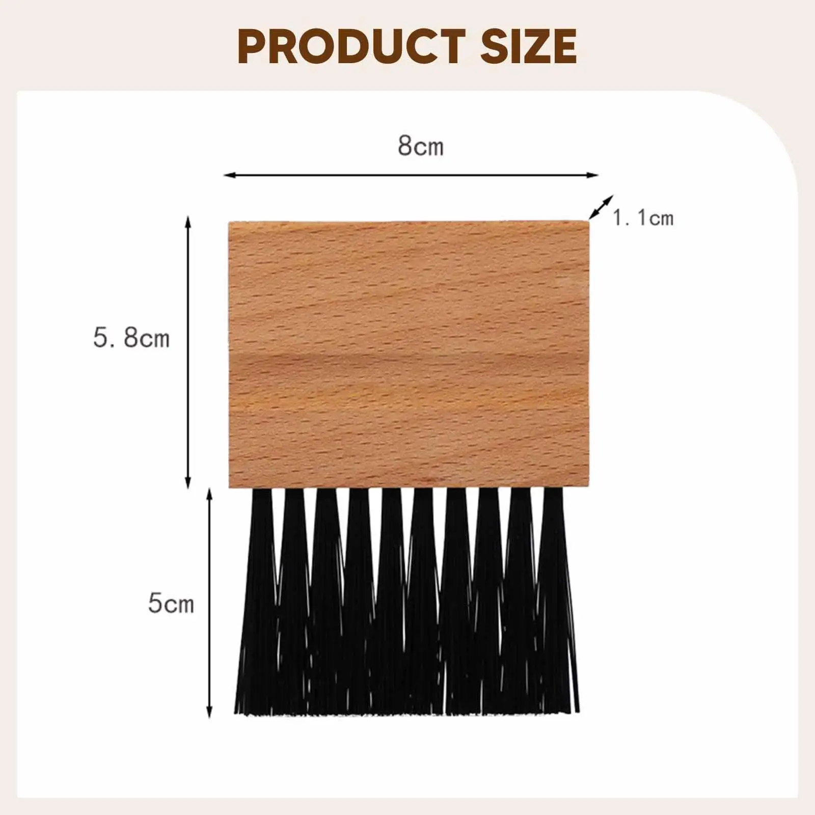 Softball and Baseball Umpire Brush Beech Handle PP Bristles Base Plate Cleaner Compact for Field Care