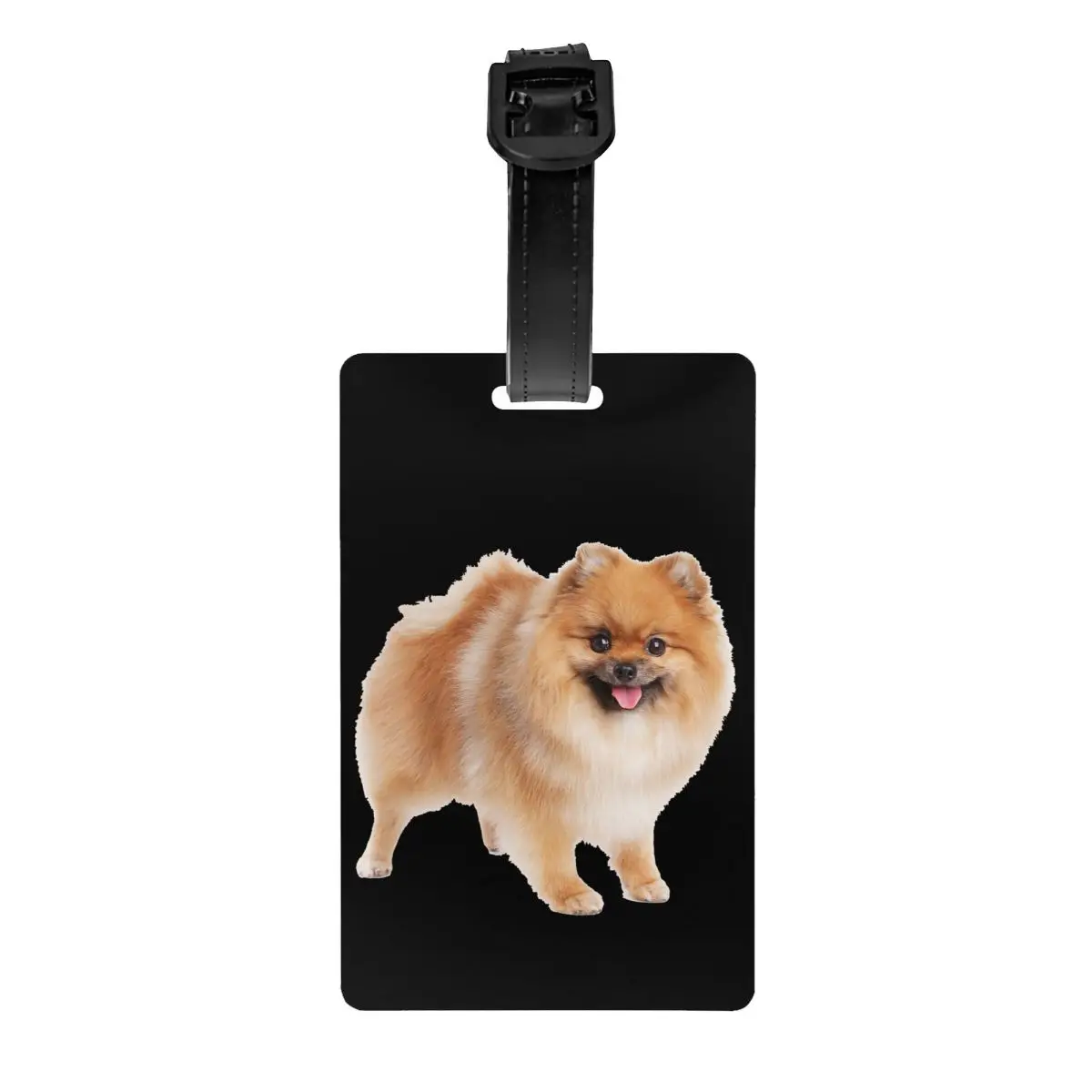 

Pomeranian Luggage Tags Custom Spitz Pet Dog Baggage Tags Privacy Cover Name ID Card