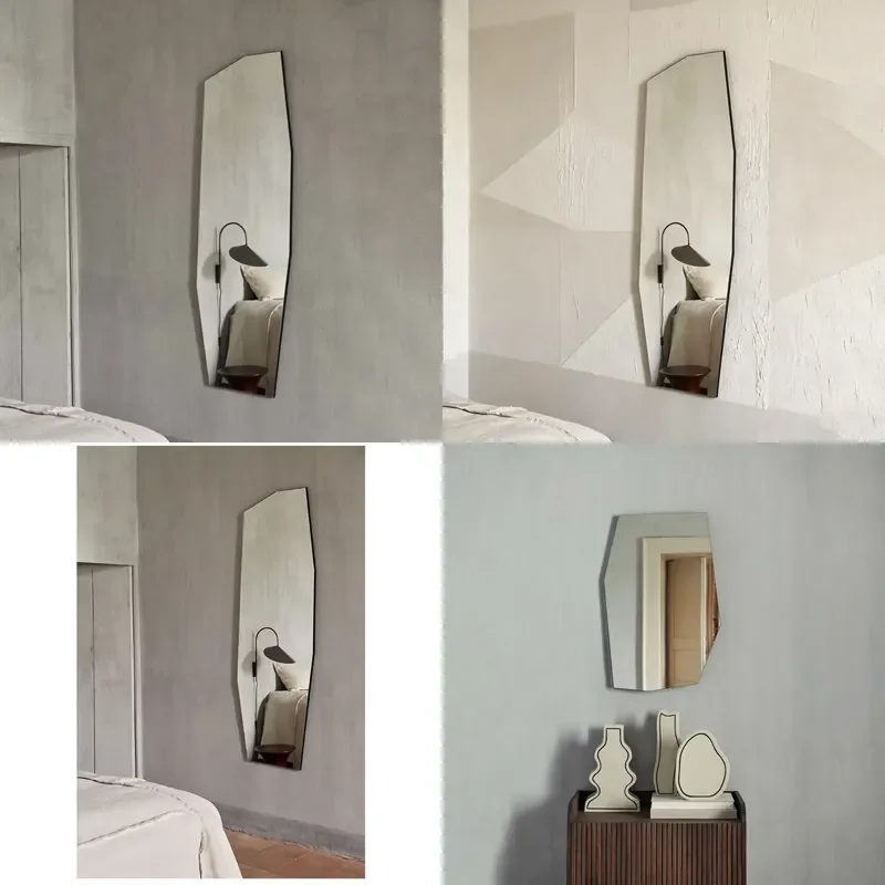 Modern Gold Decorative Wall Mounted Metal Mirror Irregular Design Glass Thickness 2mm 3mm 4mm 5mm