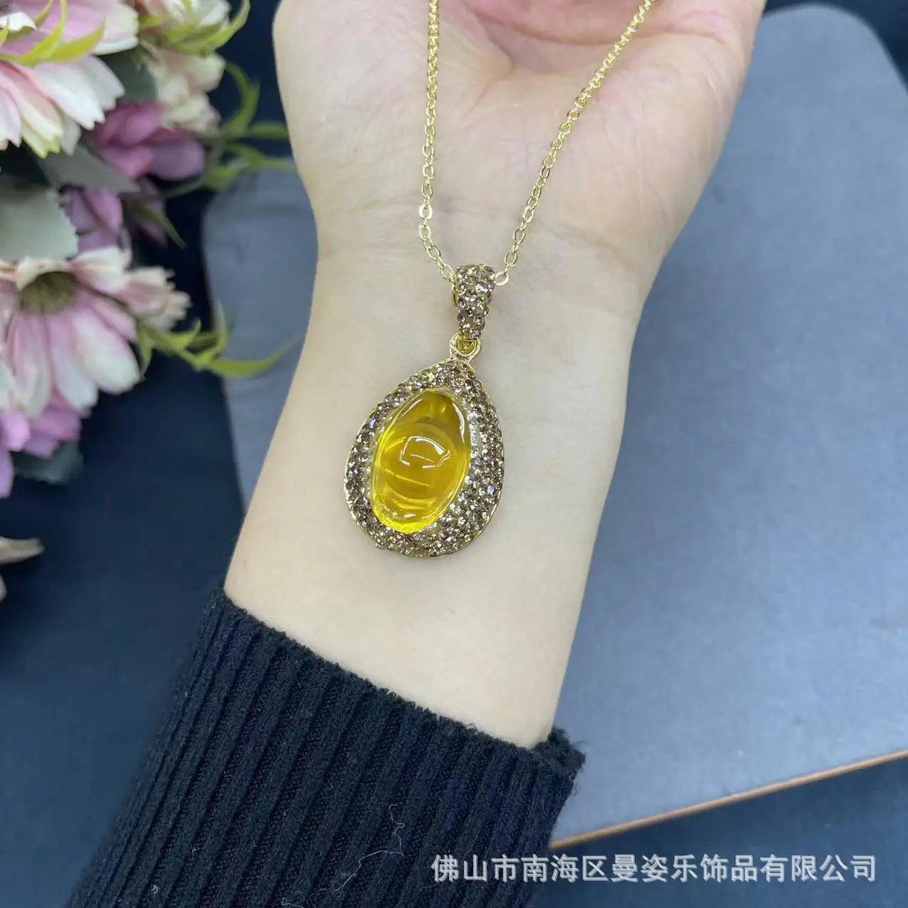 DIY accessories New Year's goods explosion glazed gold ingot exquisite four-piece jewelry set new Chinese popular vintage