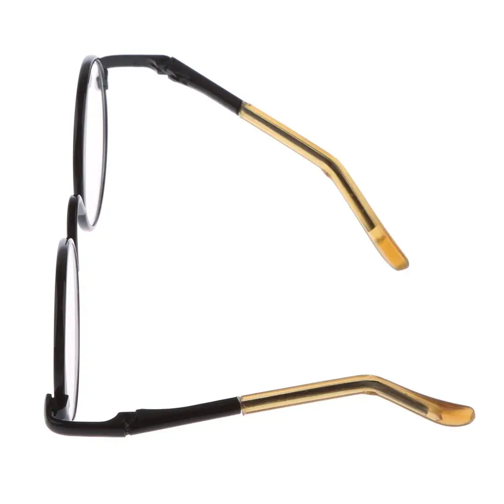 Metal Fashion Doll Glasses Mini Round Eyewear Pair for 12 Inch Blythe Doll Outfit and Dressing