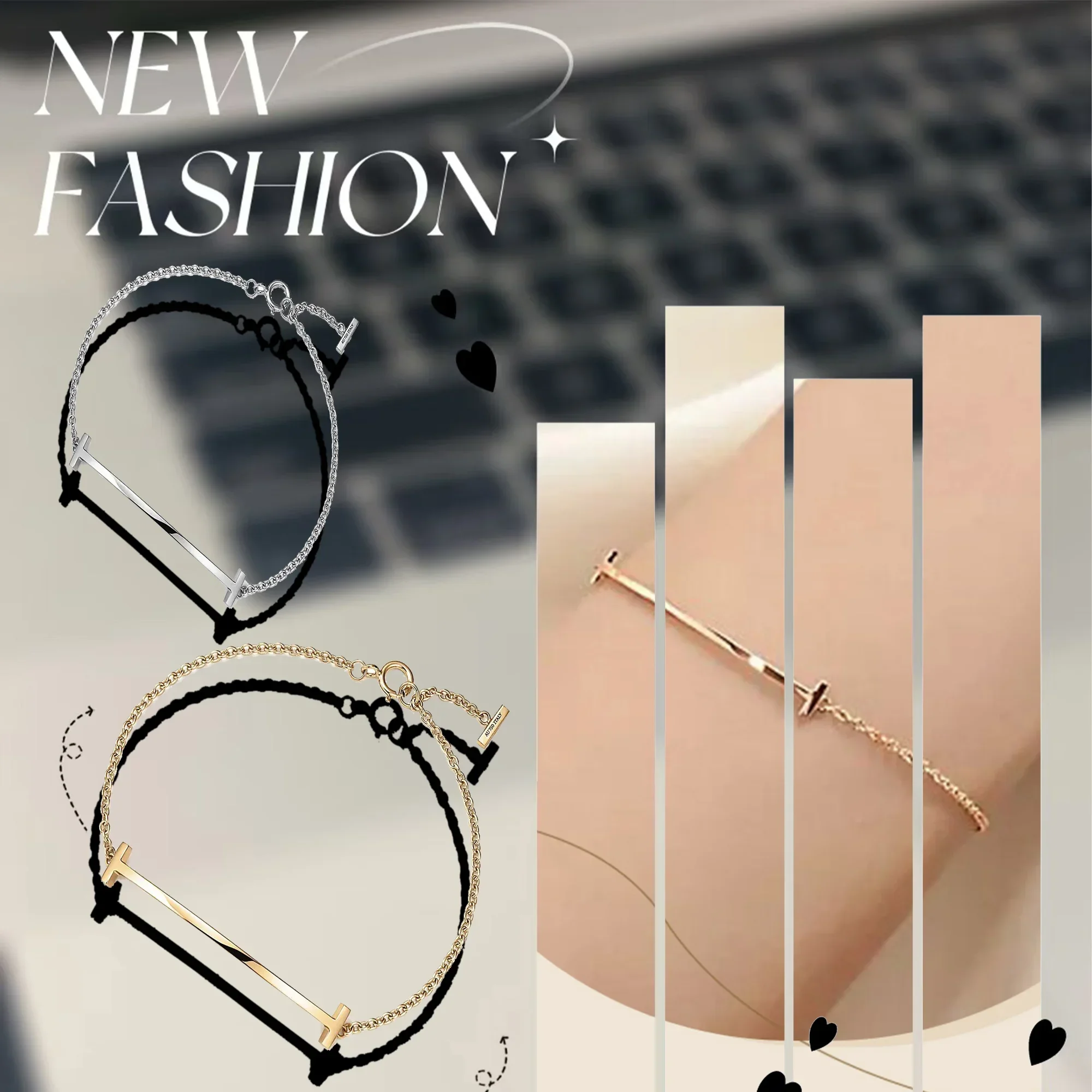 

S925 Silver Bracelet Proposal Wedding Valentine's Day High Fashion Style Small Fresh Carefully Designed for Girlfriend and Wife