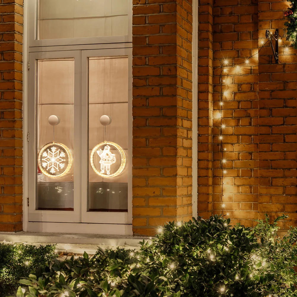 

Neon Light Led Christmas Lamp Santa Pattern Warm White Hanging Wall Mounted Decorative Night Light For Bedroom Living Room