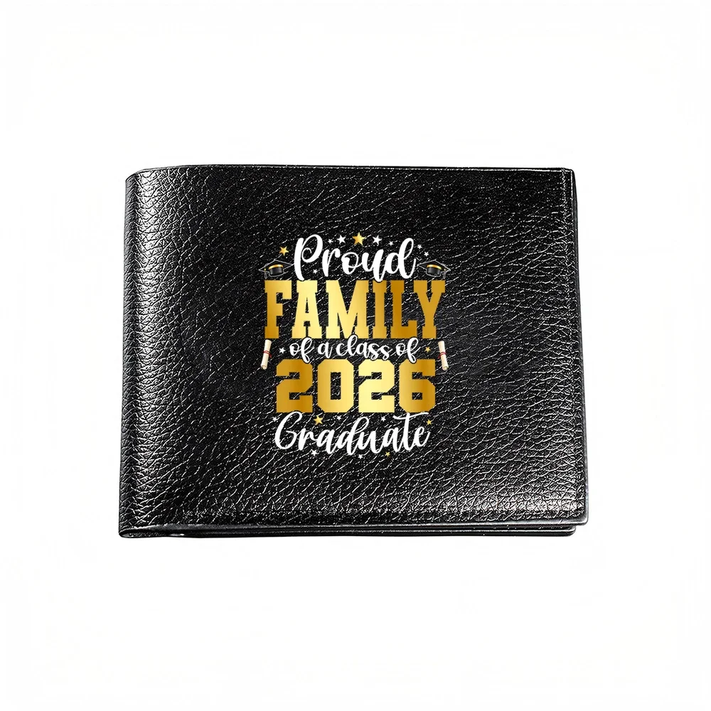 Proud Family Of A Class Of 2026 Graduate Men's Wallet Card Holder Casual Business Fashion Print Design