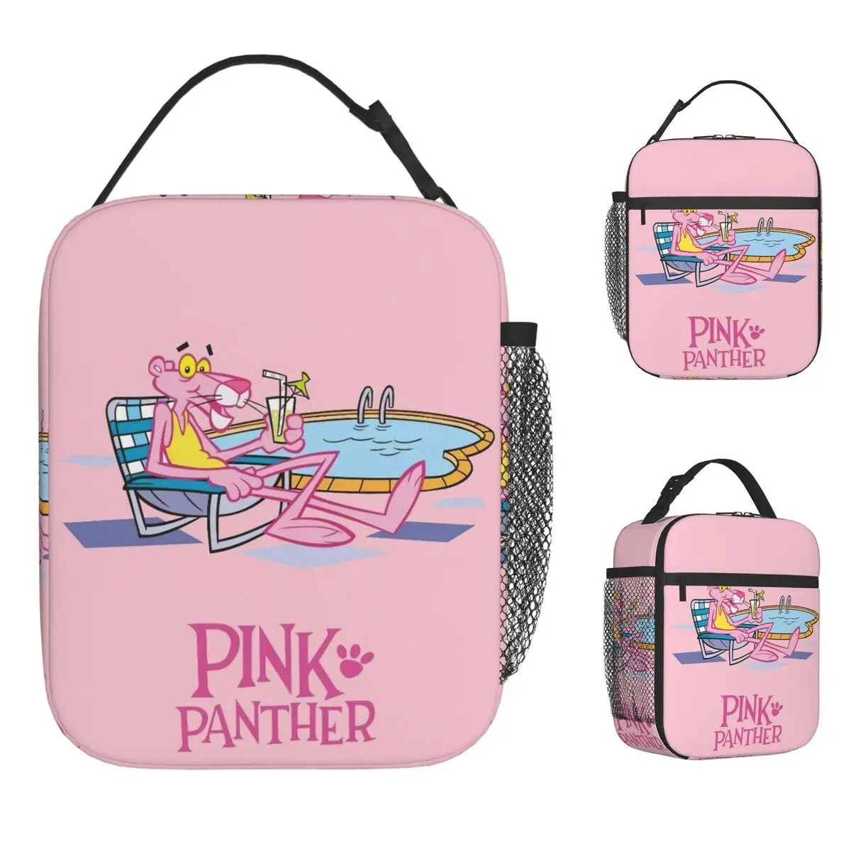 

Аниме Изолированные сумки для обеда Сумка-холодильник Контейнер для обеда Pinks Panthers Большая вместительная сумка для обеда Сумки для еды Работа Пикник