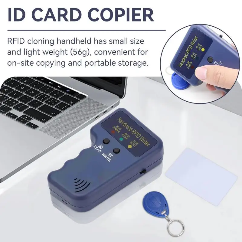 RFID Copier Reader RFID ID Handheld Card Duplicator Card Copier 125KHz Portable ID Scanners Home Appliances With 6Writable Tags