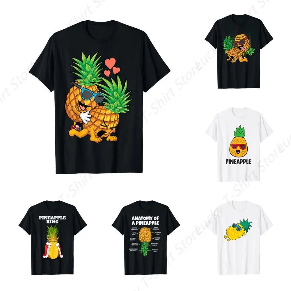 Pineapple Lover Graphic Tshirt Funny Upside Down Pineapple Swinger Joke T-Shirt Cotton O-Neck Short Sleeves for Casual GYM Tops