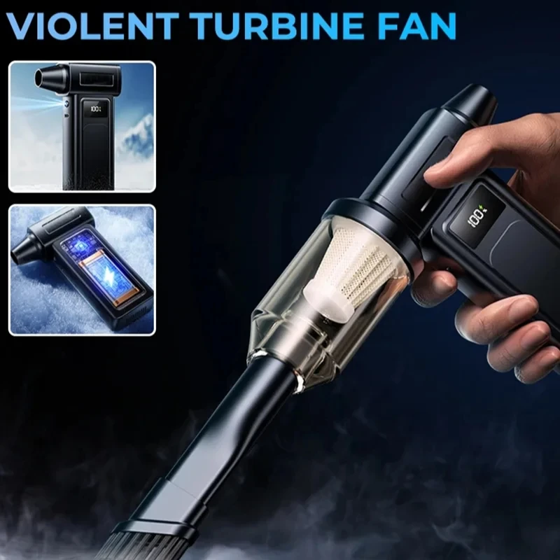 Xiaomi 1000000RPM Turbo Jet Blower Violent Fan Protable Vacuum Dust Cleaner USB Charging 65m/s High-Speed Brushless Air Blower:Xiaomi 1000000RPM Turbo Jet Blower Violent Fan Protable Vacuum Dust Cleaner USB Charging 65m/s High-Speed Brushless Air Blower:Wiatrak Turbo Jet Xiaomi 1000000RPM, Mocny Wentylator, Przenośny Odkurzacz do Kurzu, Ładowanie USB, Wysoka Prędkość 65m/s, Bezszczotkowy Wiatrak