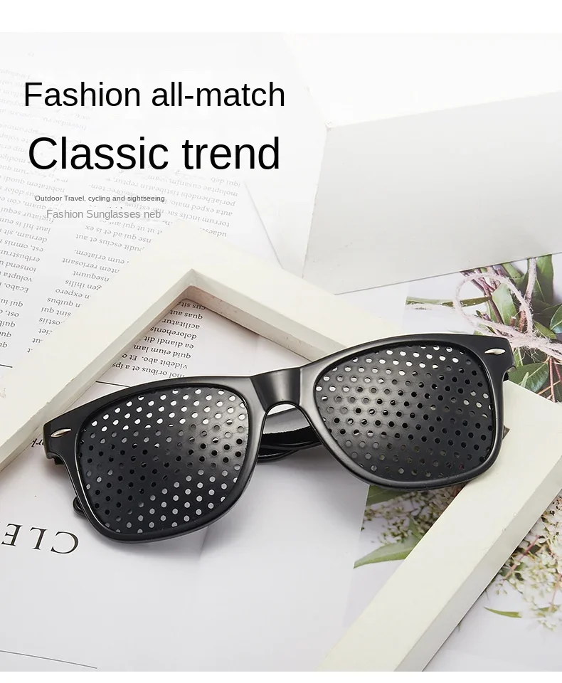 1/3/5 Stück Anti-Myopie Astigmatismus Brille Sehkorrektur Ermüdungshemmende Lochbrille mit Löchern für Männer Frauen Sehbrille – Detail 1