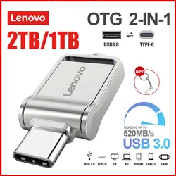 Lenovo 100% Full Capacity USB 3.0 Flash Drive 2TB 1TB 128GB Super Tiny Pen Drive Pendrive Waterproof Memoria USB Memory U Disk