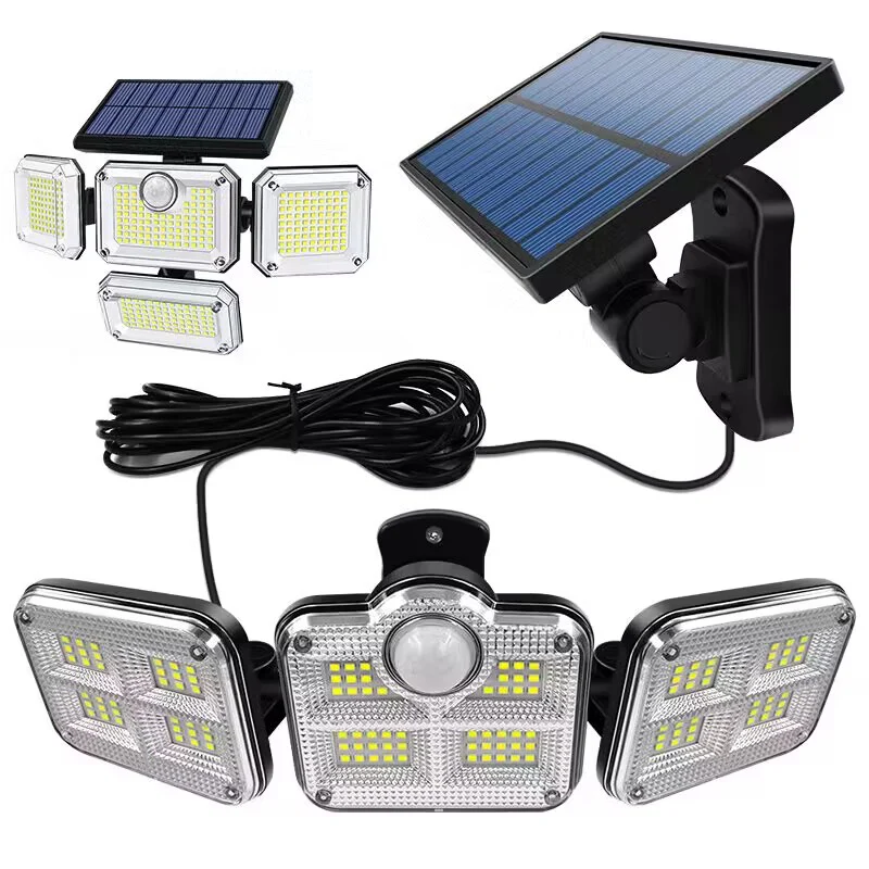 20w Super Bright Solar Lights 122led IP65 Waterproof Outdoor Indoor Solar Lamp With Adjustable Head Wide Lighting Angle