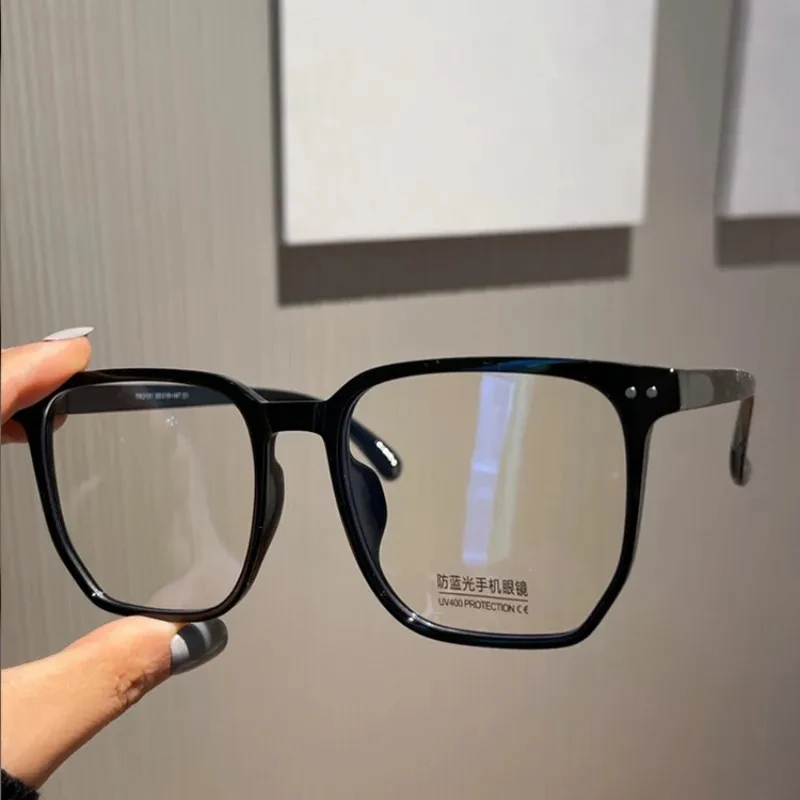 Square Black Eyewear Transparent Computer Glasses Frame Women Men Anti Blue Light Blocking Glasses Optical Spectacle Eyeglass view 2