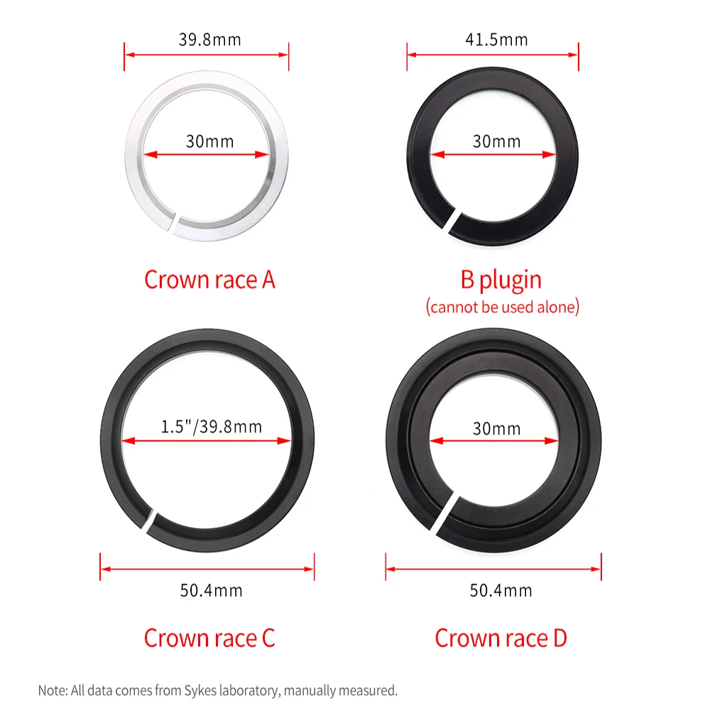 Bicycle Headset Bearing MTB Steering Bearings Repair Parts Steel For 28.6mm 44mm 30mm 40mm Mountain Bike 41 41.8 47 49 52mm