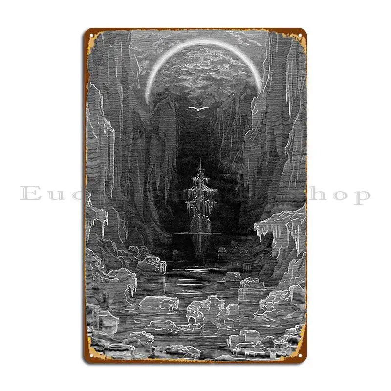 Rime Of The Ancient Mariner Gustave Dore Metal Plaque Poster Designing Party Custom Kitchen Living Room Tin Sign Poster