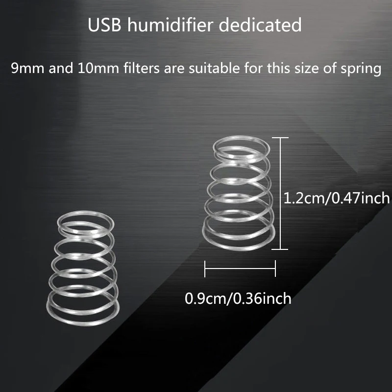 10pcs USB Humidifier Dedicated Spring, Atomizer Diffuser Replacement Universal Stainless Steel Small Spring