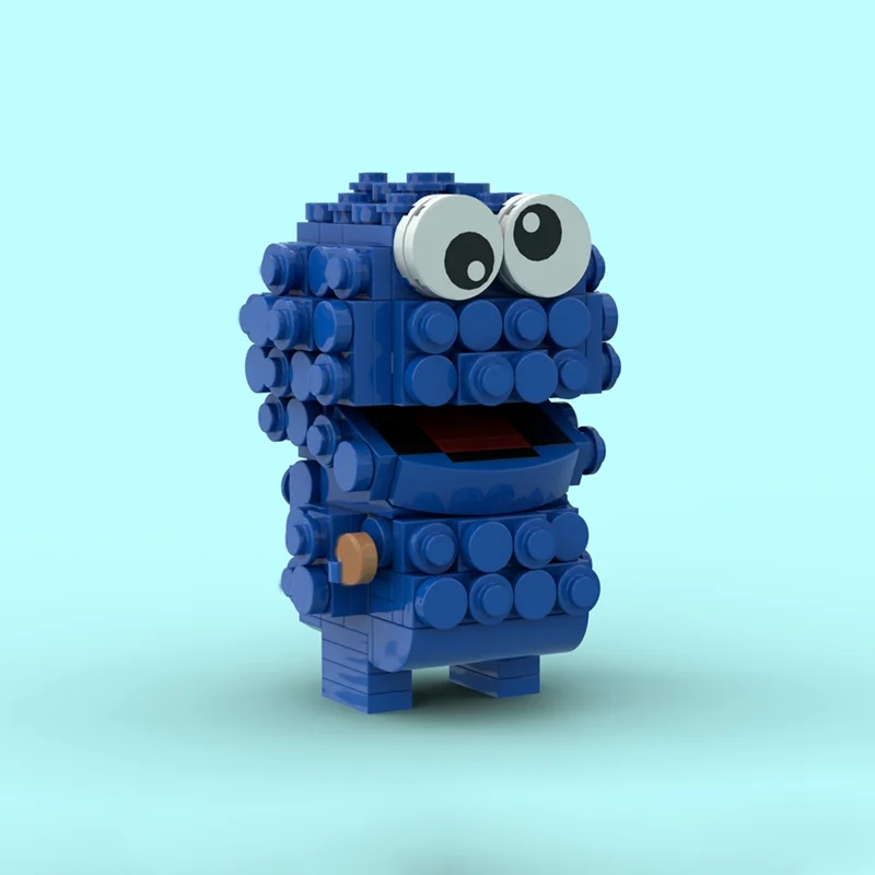 221 قطعة MOC كوكي الوحش Brickheadzed نموذج اللبنات البناء تجميع DIY فكرة التعليم هدية الكريسماس لعبة الطوب #2