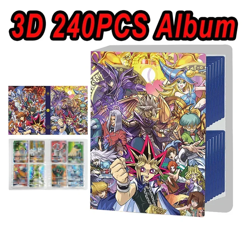 240PCS Yu Gi Oh Kaart Album Kaart Brief Map Bindmiddel Notebook Game Collection Gift Speelgoed Witte Draak Dark Archmage Muto Games