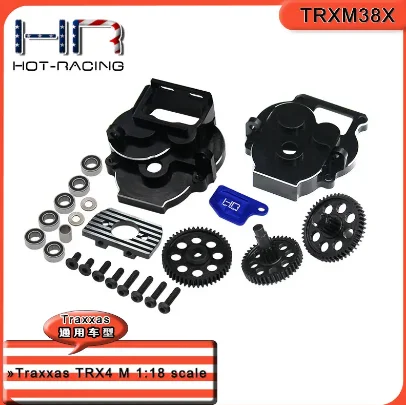 HR Traxxas TRX-4M aluminum alloy high torque wave box assembly with steel tooth ratio of 68:1