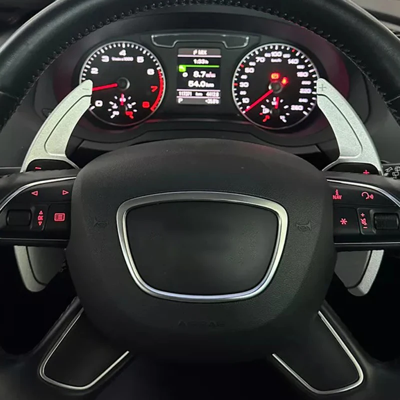

Для автомобилей AUDI A3 S3 A4 S4 B8 A5 S5 A6 S6 A8 R8 Q5 Q7 TT: Удлинители подрулевых лепестков переключения передач из алюминия