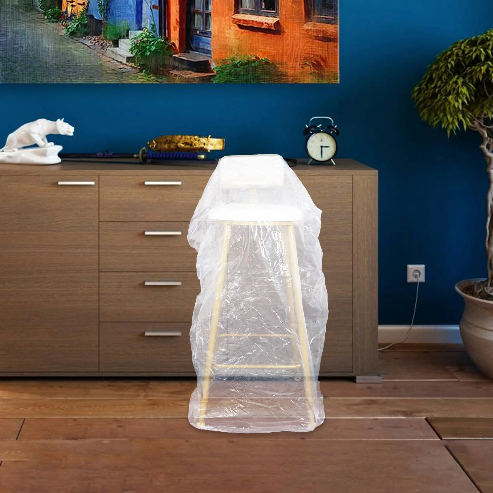 

Heavy Duty PVC Chair Cover Clear Protective Cover for Dining Chairs Recliners Waterproof Furniture Protector for Storage Indoor