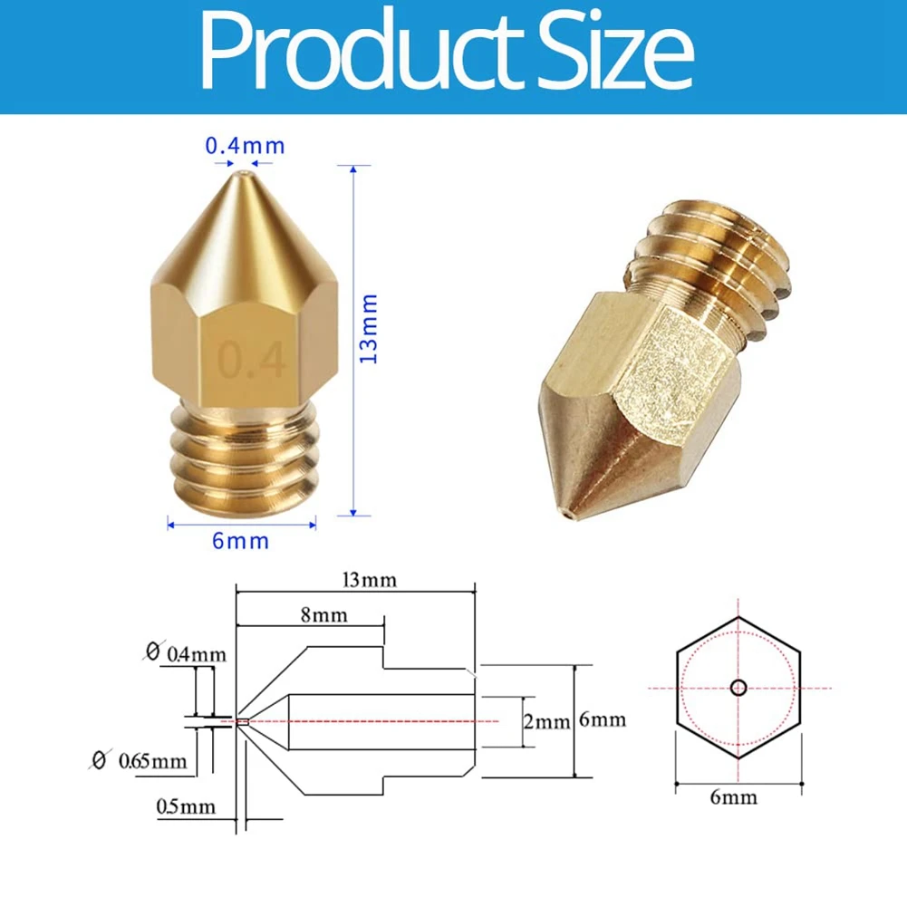 3D Printer Nozzles 0.4MM MK8 Ender 3 Nozzles 20 Pcs with 4Pcs Heater Block Silicone Covers,for Ender 3 V2 with 5 Needles