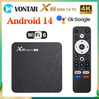 X88 MiNi 14 TV Box Android 14.0 Media Player Rockchip RK3518 Quad Core 64bit Cortex A53 Support 4K HDR Wifi 6 BT5.0 Set Top Box