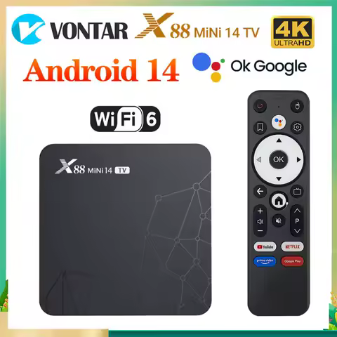 X88 MiNi 14 TV Box Android 14.0 Media Player Rockchip RK3518 Quad Core 64bit Cortex A53 Support 4K HDR Wifi 6 BT5.0 Set Top Box