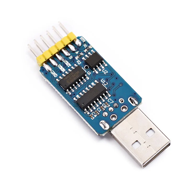 6-in-1 Multi-Function Serial Module, CP2102 USB to TTL/485/232, 3.3V/5V Compatible, MOQ 5 Pcs