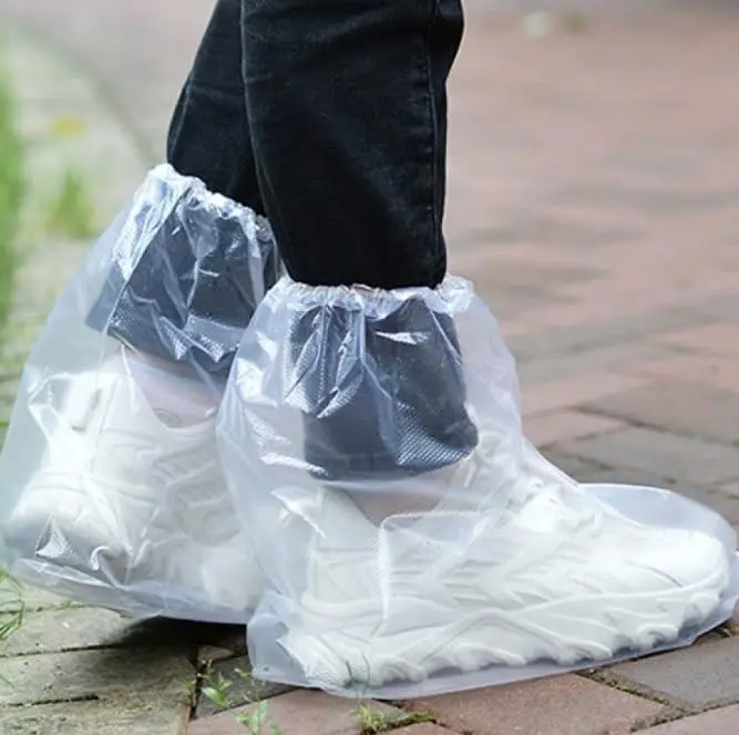 2026 New 10 Pairs Shoe Covers Boot Covers Plastic Disposable Waterproof Shoe Covers for Men and Women Rain Outdoor Indoors Overs