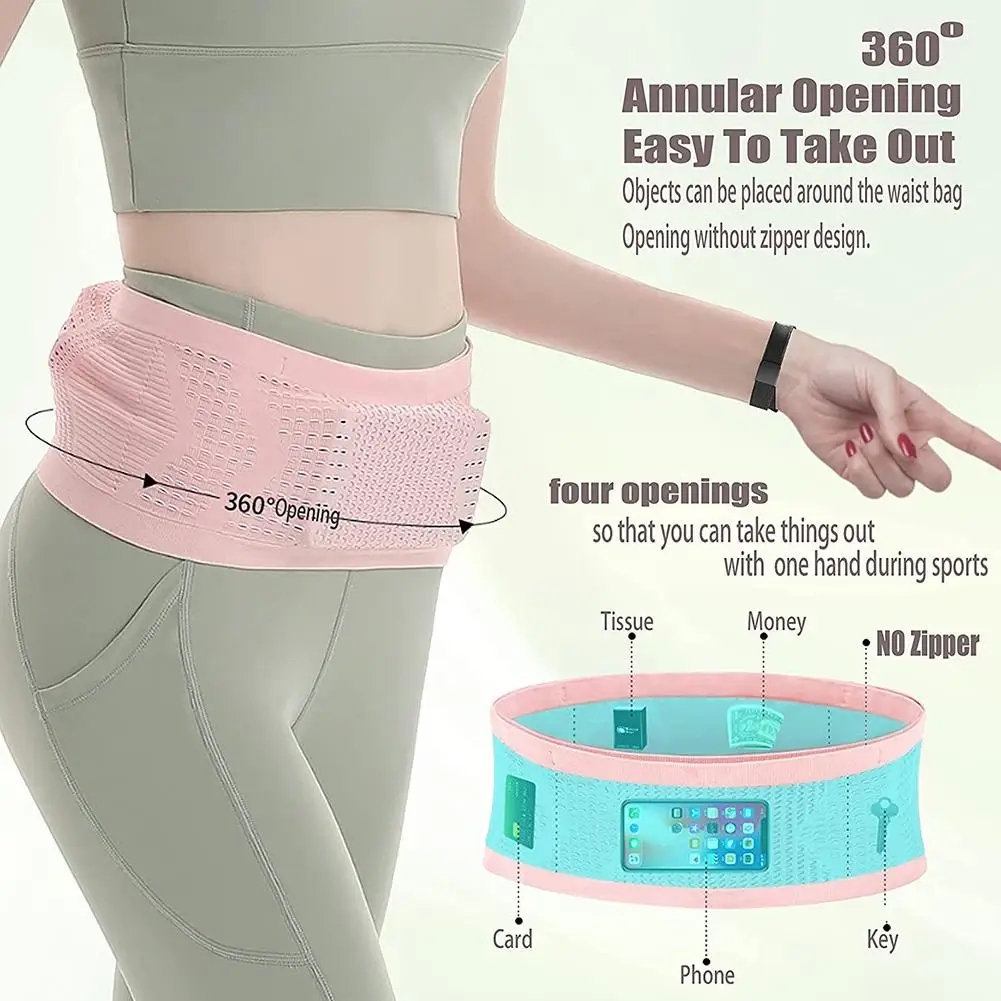 Slim Running Belt Money Belt Fanny Pack For Exercise Fanny Pack Holder For Cell Phone Money And Keys Adjustable Waist Pack