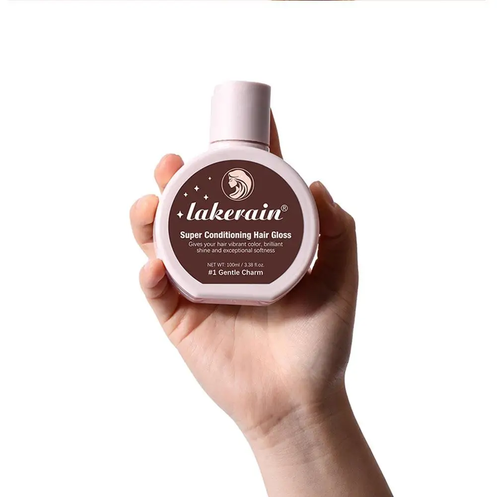 

Long-Lasting Color Hair Dye Hair Glaze Super Gloss Nourish Gloss Out Enhances Rinse Repair Conditioning Color I8H0