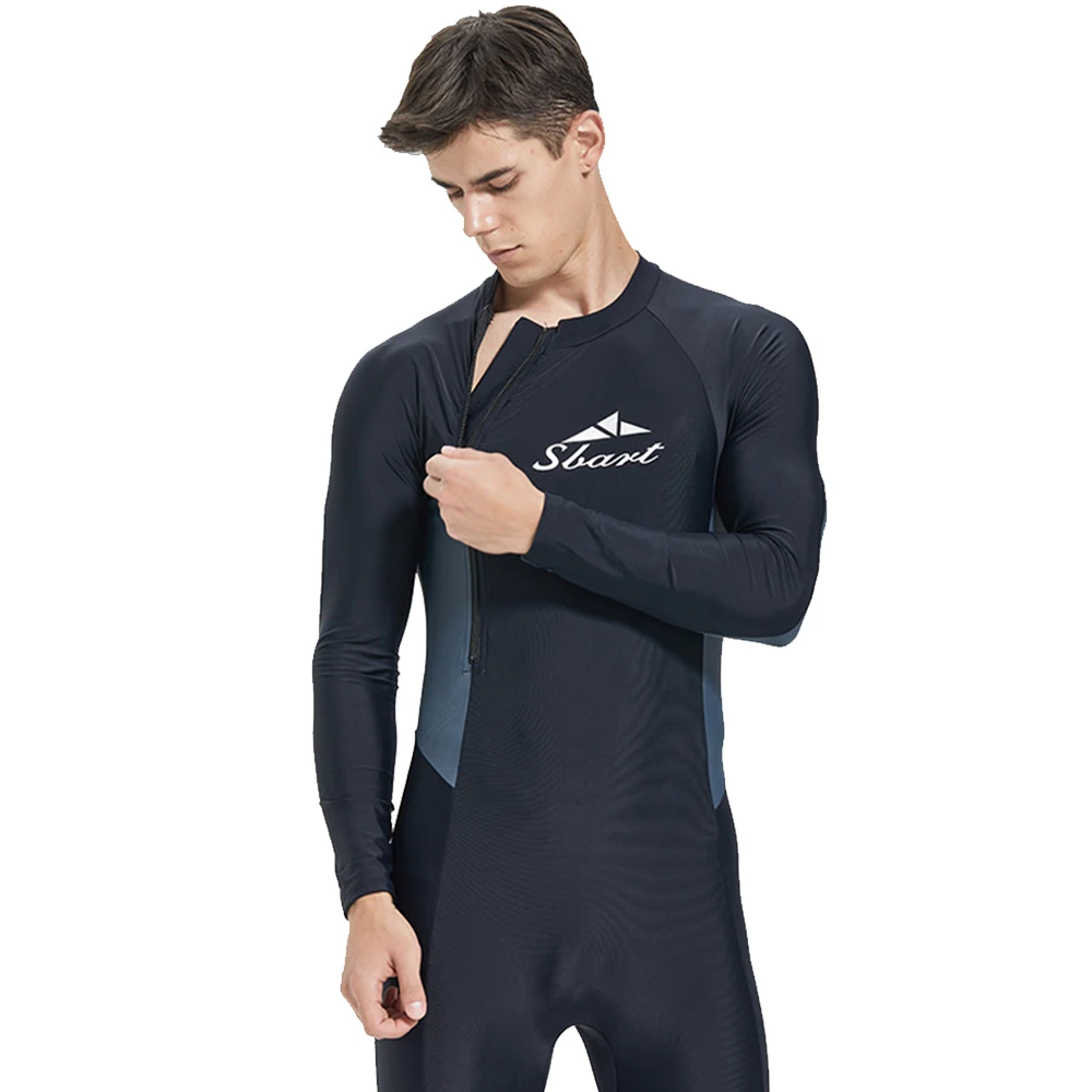 Rash Guards Men Surfing Clothes One-Piece Swimsuits Sunscreen Wetsuit High Elasticity Snorkeling Kayaking Long Sleeve