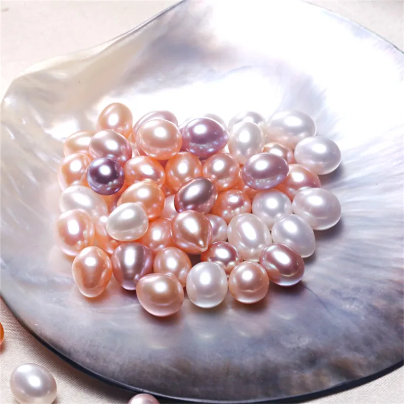 Natural Freshwater Pearl Beads AAAA Grade Half Hole Rice Shape Naked Jewelry DIY Bracelet Necklace Earring Jewelry Accessories