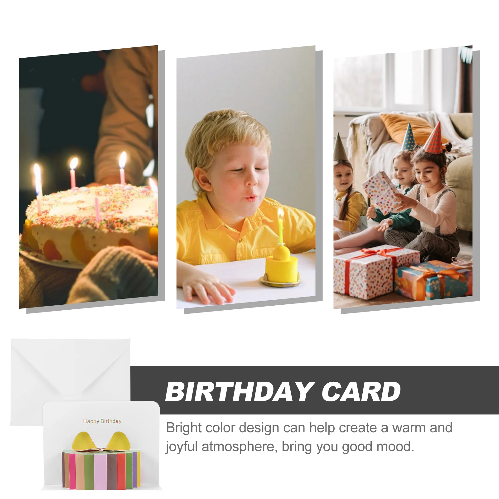 Employee Birthday Card 3D Gift Bouquet Cake Greetings (birthday (including Envelope)) Cards Paper Party Staff