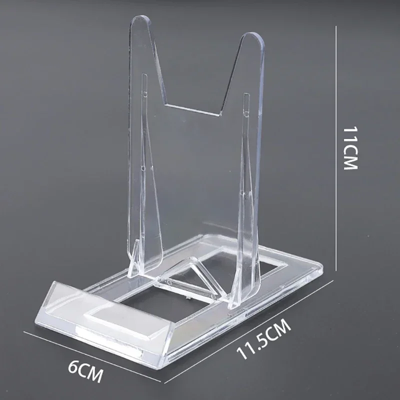 10pcs Clear Adjustable Sliding Display Stand Post Card Plate Cell Phone Jewelry Picture Movable Collection Art Exhibition Rack